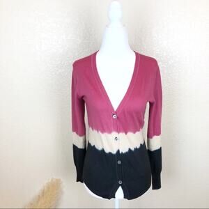 Isabel Marant Tie Dye Color Block Cardigan.